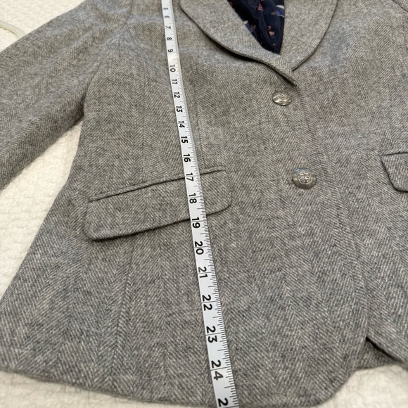 Talbots - Wool Blend Blazer Heather Gray - size 12 - Picture 8 of 11